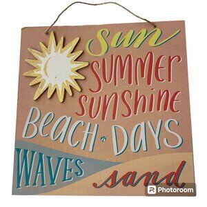 Sun Summer Seaside Beach Cottage Sunshine Sand Art Decor Wall Door Sign Decor